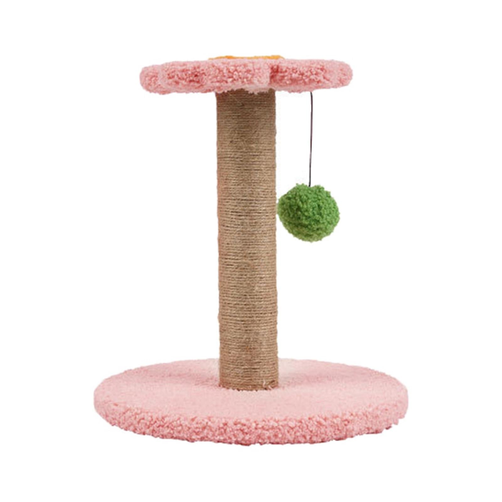 Cat Scratcher Interactive Toys Shelf Activity Center Sisal Cats Pink Flower