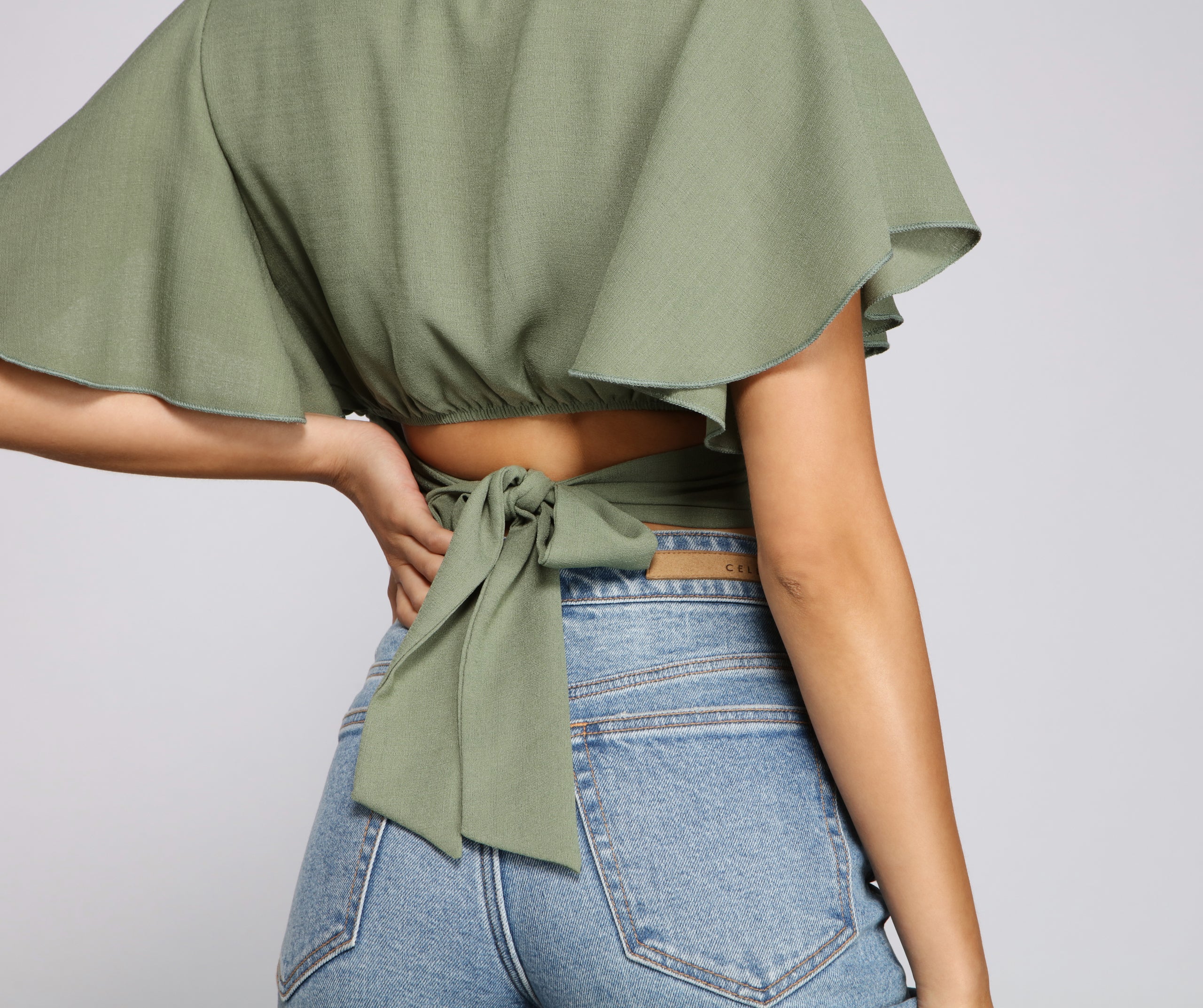 Flirty And Fluttery Crop Top