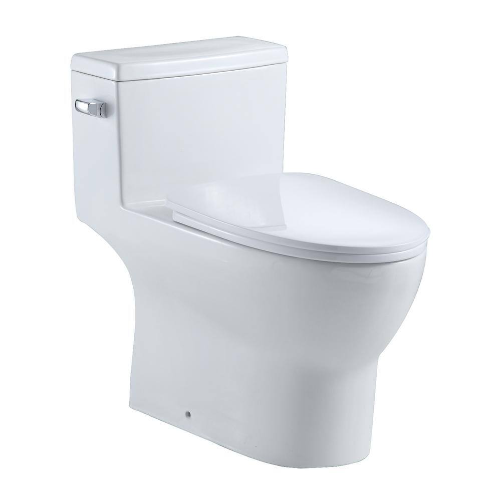 Altair Veronoa 1-Piece 1.28 GPF Single Flush Elongated Toilet in White Seat Included T213