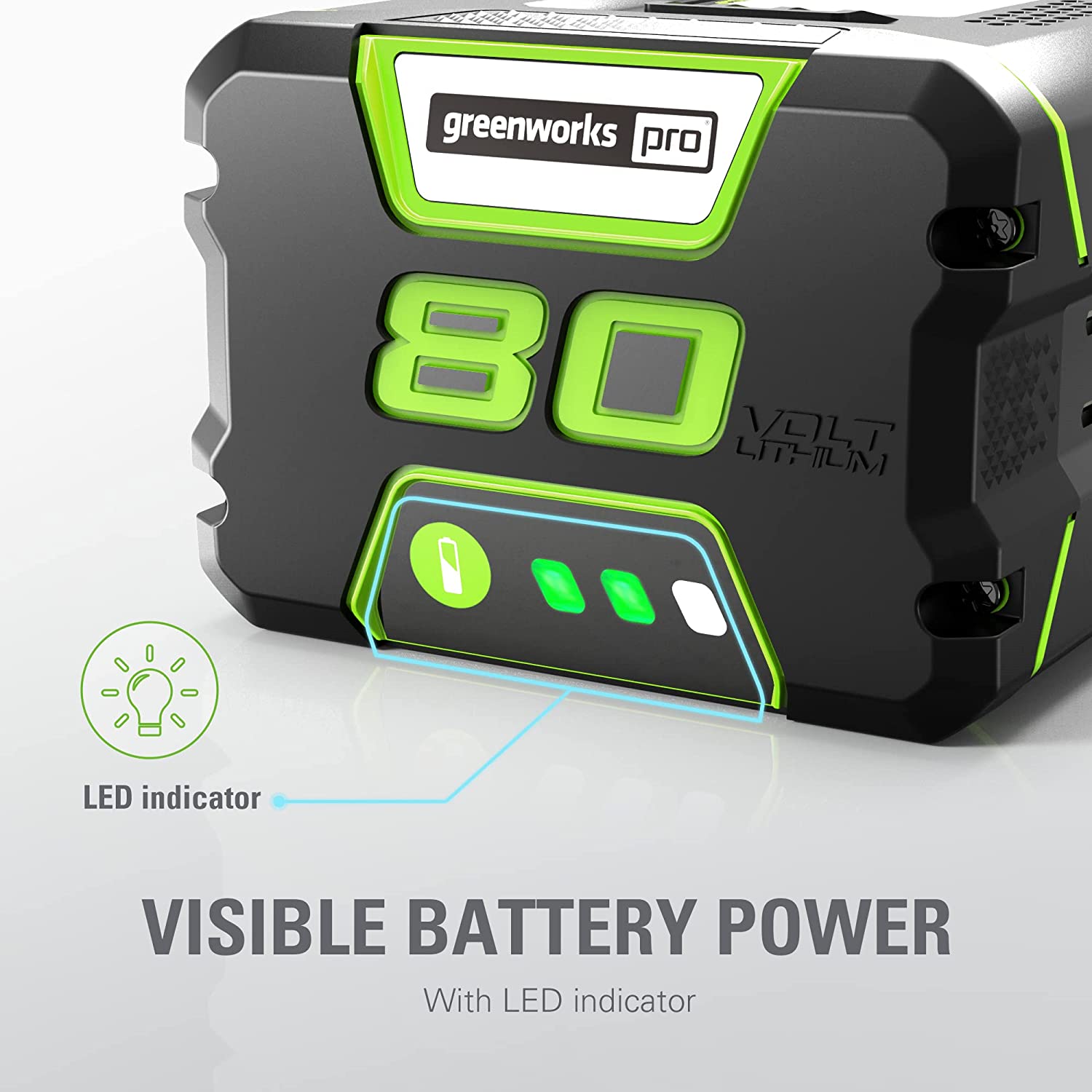 80V 5.0 Ah Lithium Ion Battery | Greenworks Tools