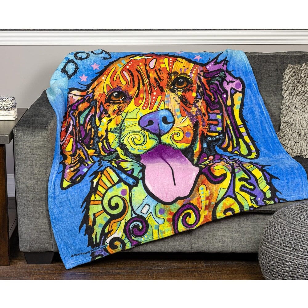 Dog is Love Super Soft Plush Fleece Throw Blanket by Dean Russo