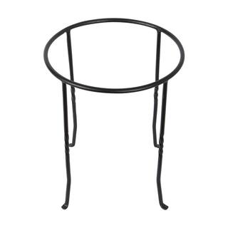 ACHLA DESIGNS 14 in. Tall Black Powder Coat Metal Small IndoorOutdoor Patio Flowerpot Plant Stand FB-14