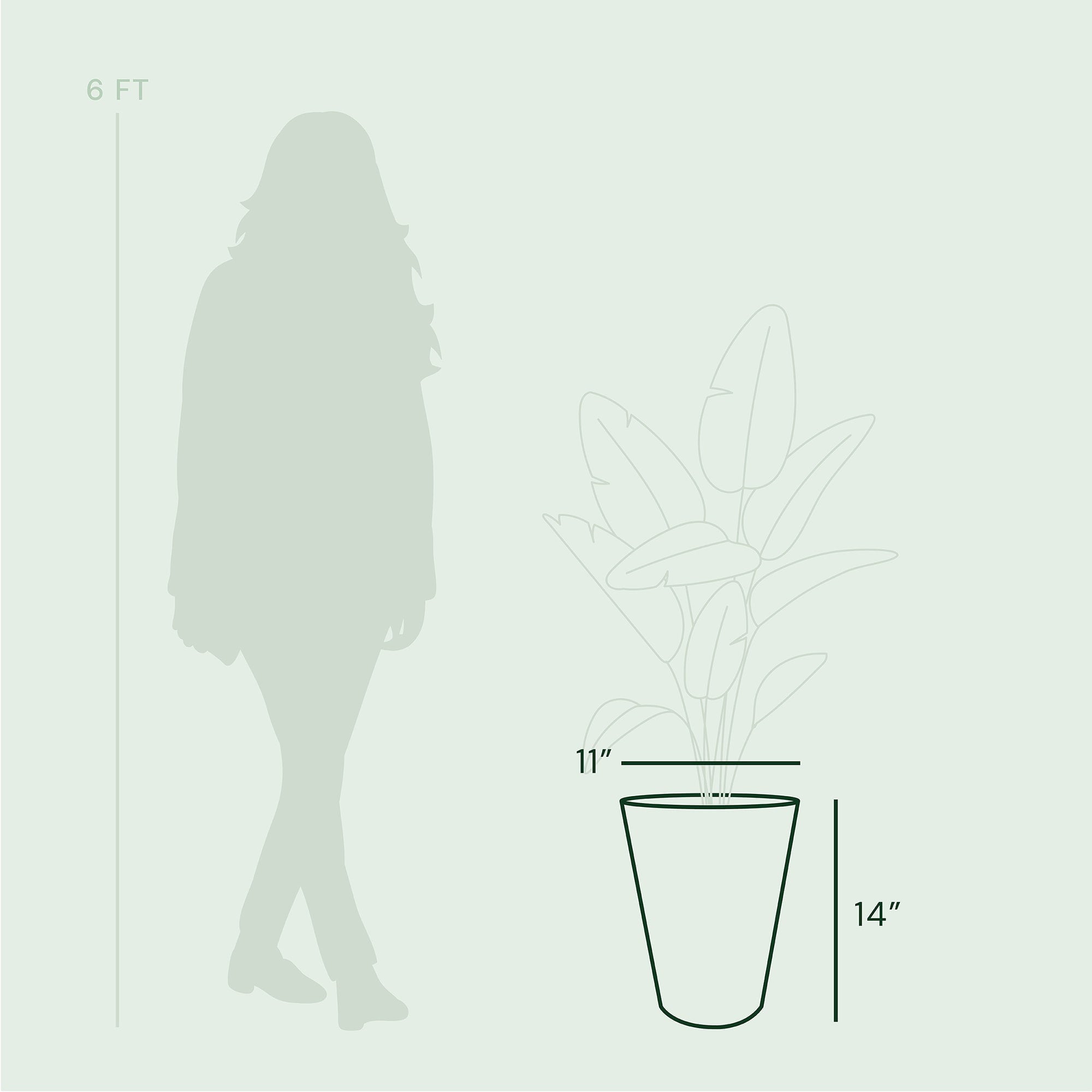 Bloem Tall Finley Tapered Round Planter: 14" - Casper White - Matte Textured Finish, 100% Recycled Plastic Pot, For Indoor and Outdoor Use, Gardening, 4 Gallon Capacity