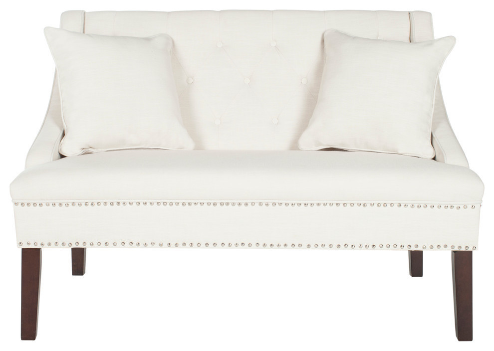 Safavieh Zoey Velvet Settee   Transitional   Loveseats   by Safavieh  Houzz