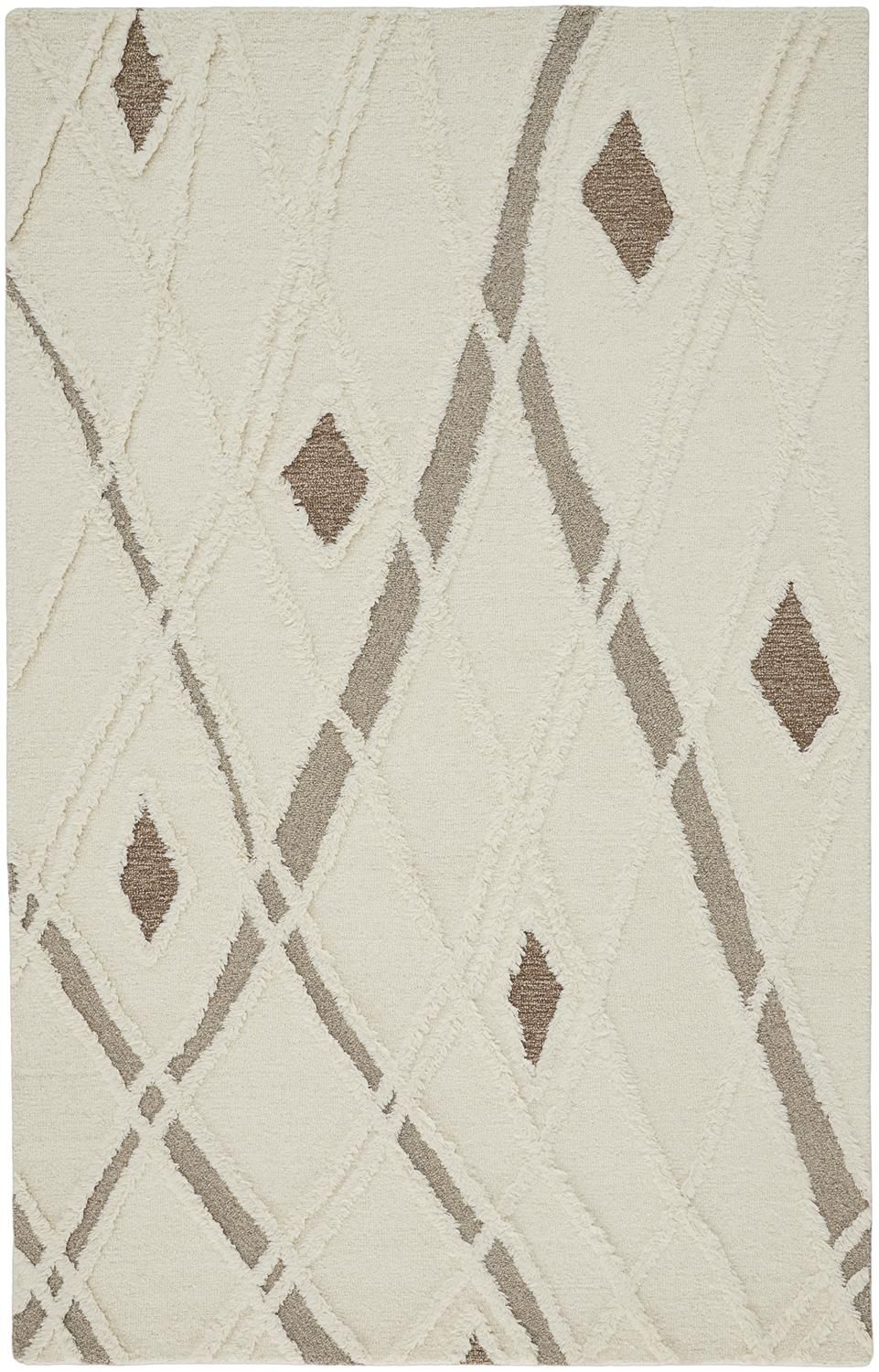 Elika Hand Tufted Ivory and Beige Rug by BD Fine