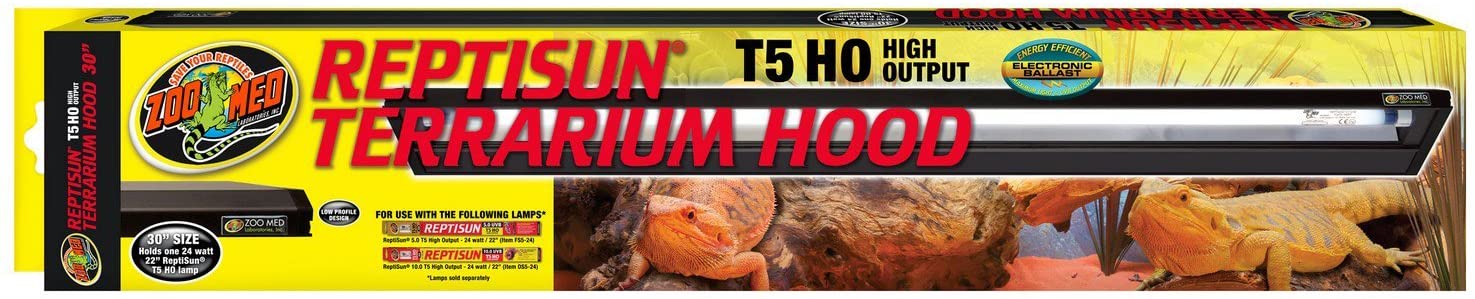 Zoo Med ReptiSun T5 HO High Output Reptile Terrarium Hood， 30