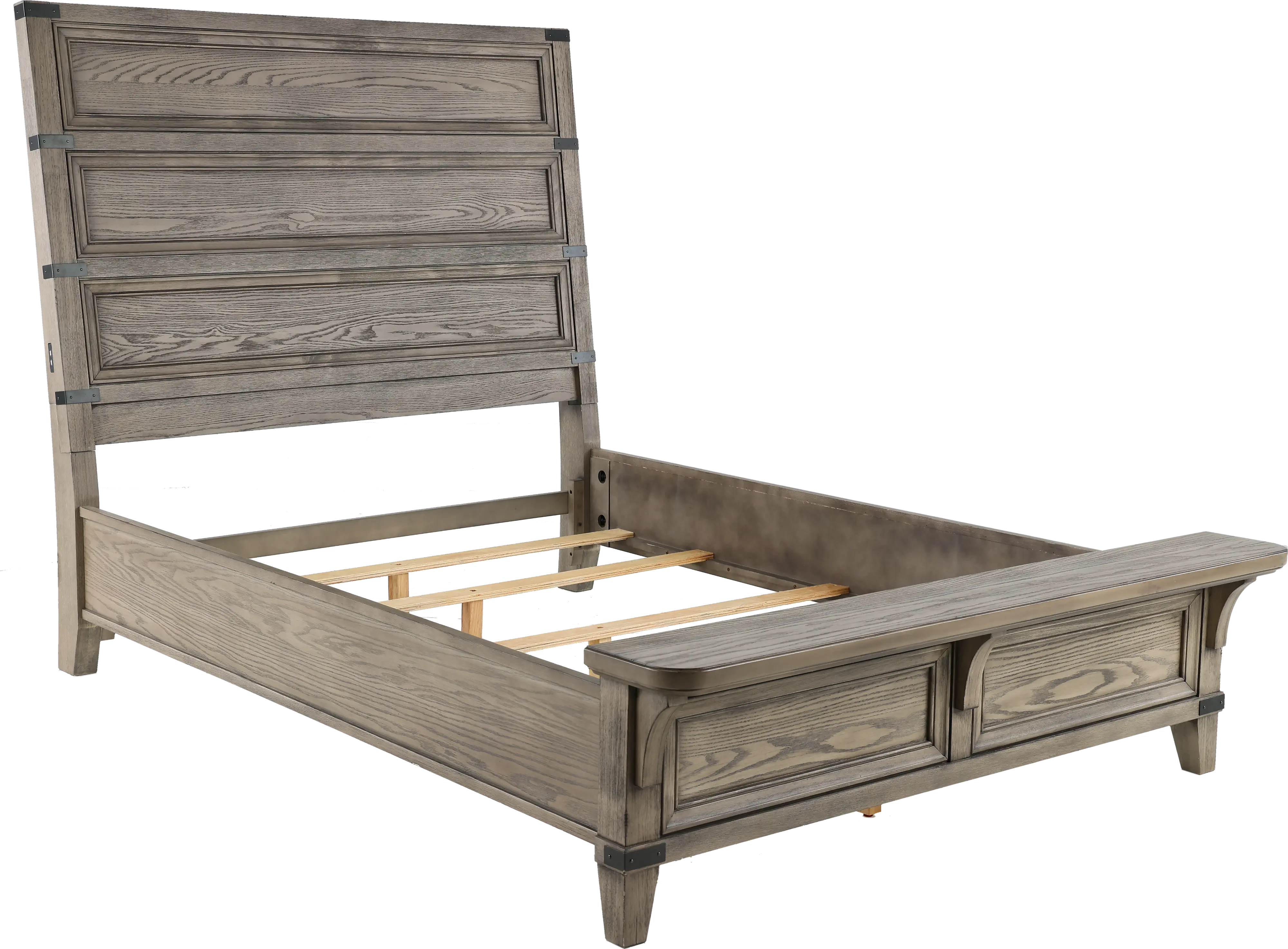 Forge Pewter Gray Queen Bed