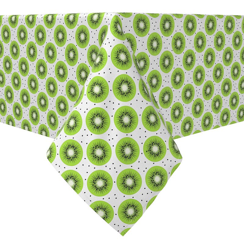 Square Tablecloth， 100% Cotton， 60x60， Kiwi Slices