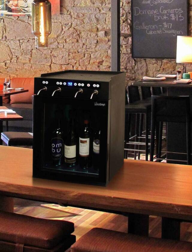 Vinotemp VTWINEDISP4 Butler Series 17 Inch Black Wine Cooler