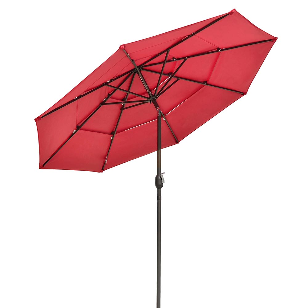 Yescom 9ft 8-Rib Patio Outdoor Market Umbrella 3-Tiered Tilt