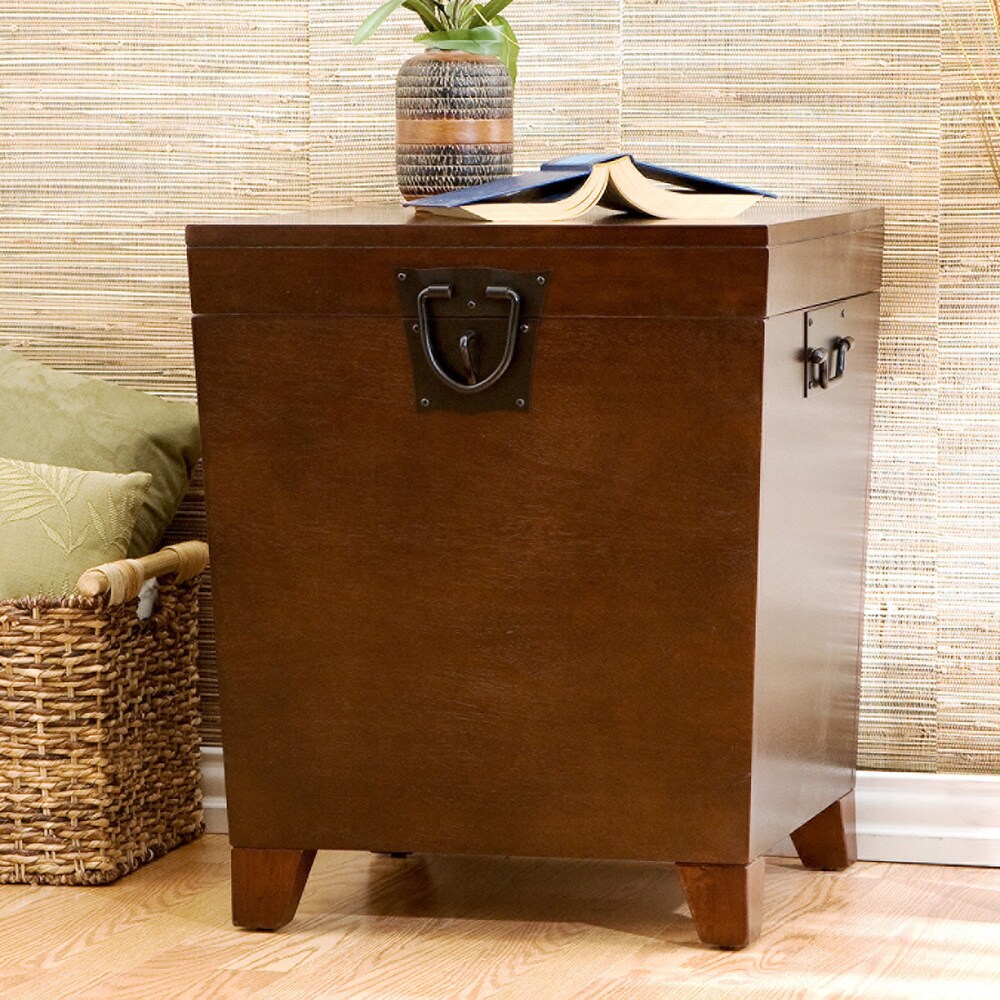 SEI Furniture Liatris Espresso Trunk Side Table