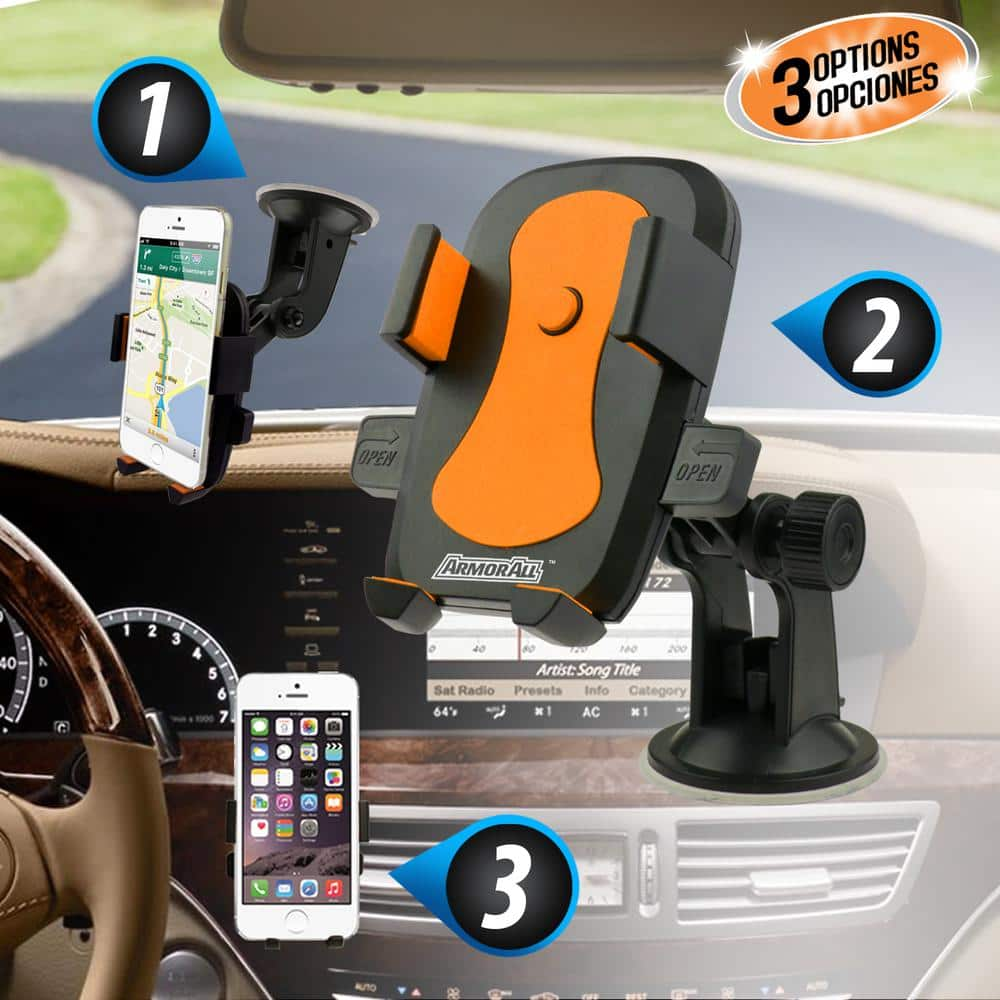 Armor All Universal Phone Mount Kit AMK3-0117-BLK