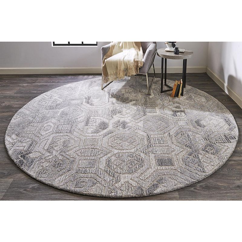 Weave and Wander Palatez Gray Ornamental Area Rug