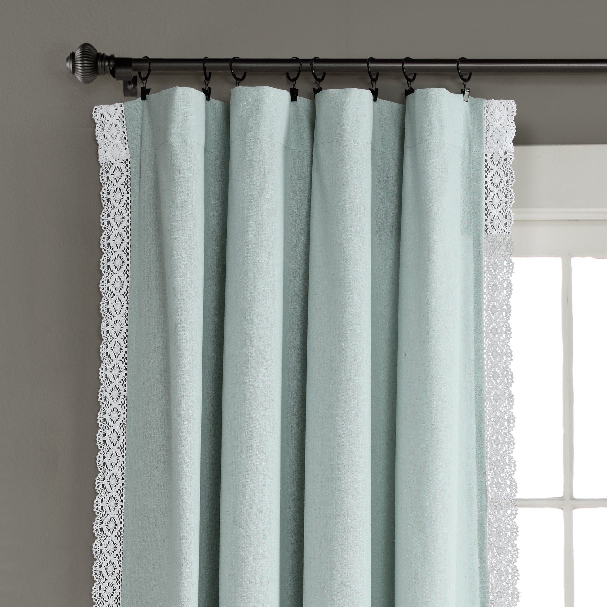 Rosalie Faux Linen Window Panel Set