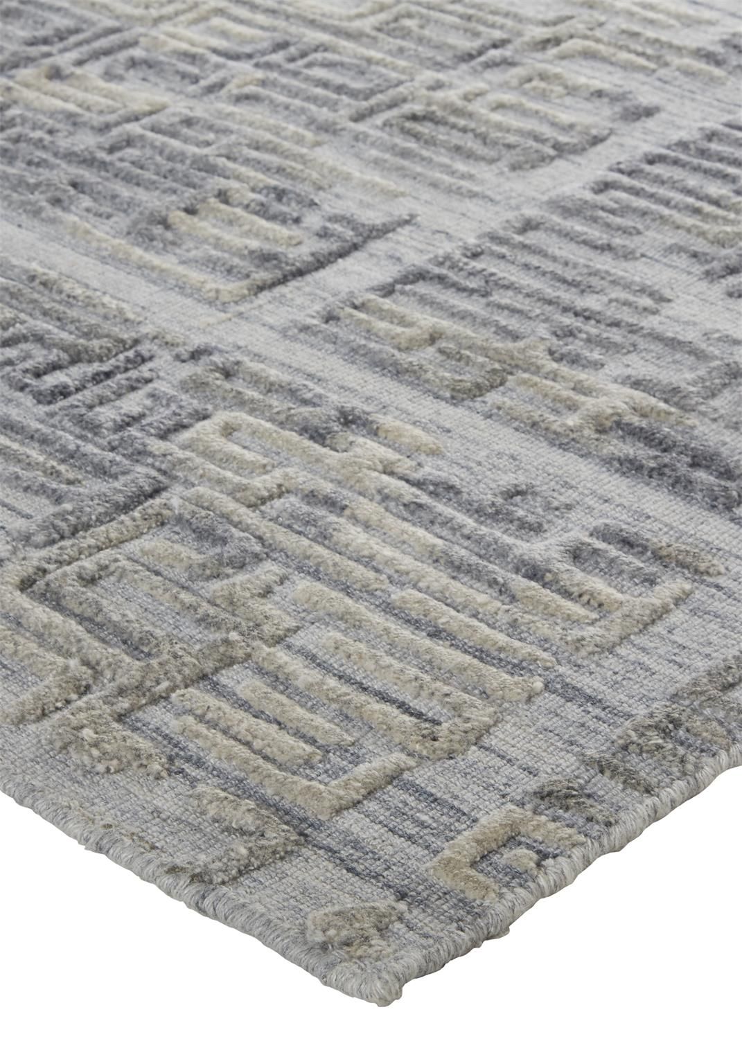 Huntley Hand Woven Gray and Ivory Rug by BD Fine