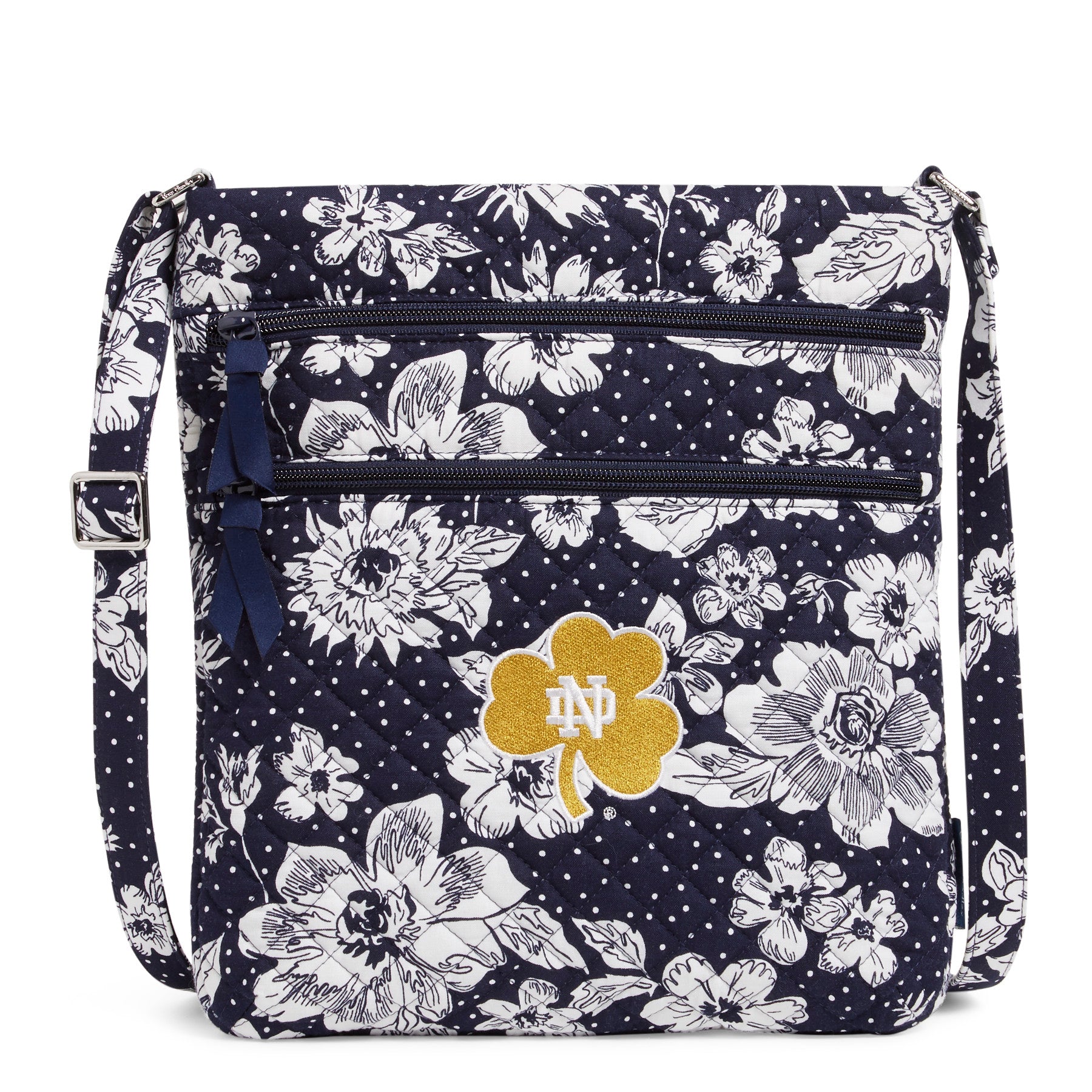 Collegiate Triple Zip Hipster Crossbody Bag