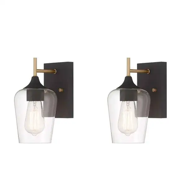 Acroma 1 - Light Steel Armed Sconce (Set of 2)-UL Certified