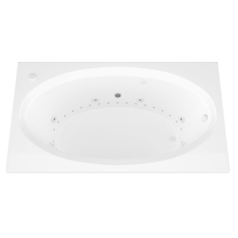 Universal Tubs Imperial Diamond Series 5 ft. Left Drain Rectangular Drop-in Whirlpool and Air Bath Tub in White HD4260VDLX