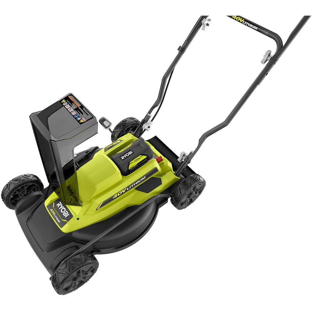 RYOBI 40V 18 in. 2-in-1 Cordless Battery Walk Behind Push Mower (Tool Only) RY401010BTL