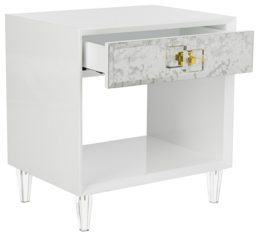 Canaan Acrylic Eglomise Side Table   Contemporary   Side Tables And End Tables   by Rustic Home Furniture Deco  Houzz