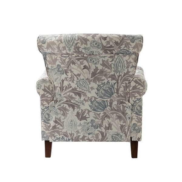 Nyctelius Traditional Nailhead Trim Accent Armchair with Floral Pattern Set of 2 by HULALA HOME