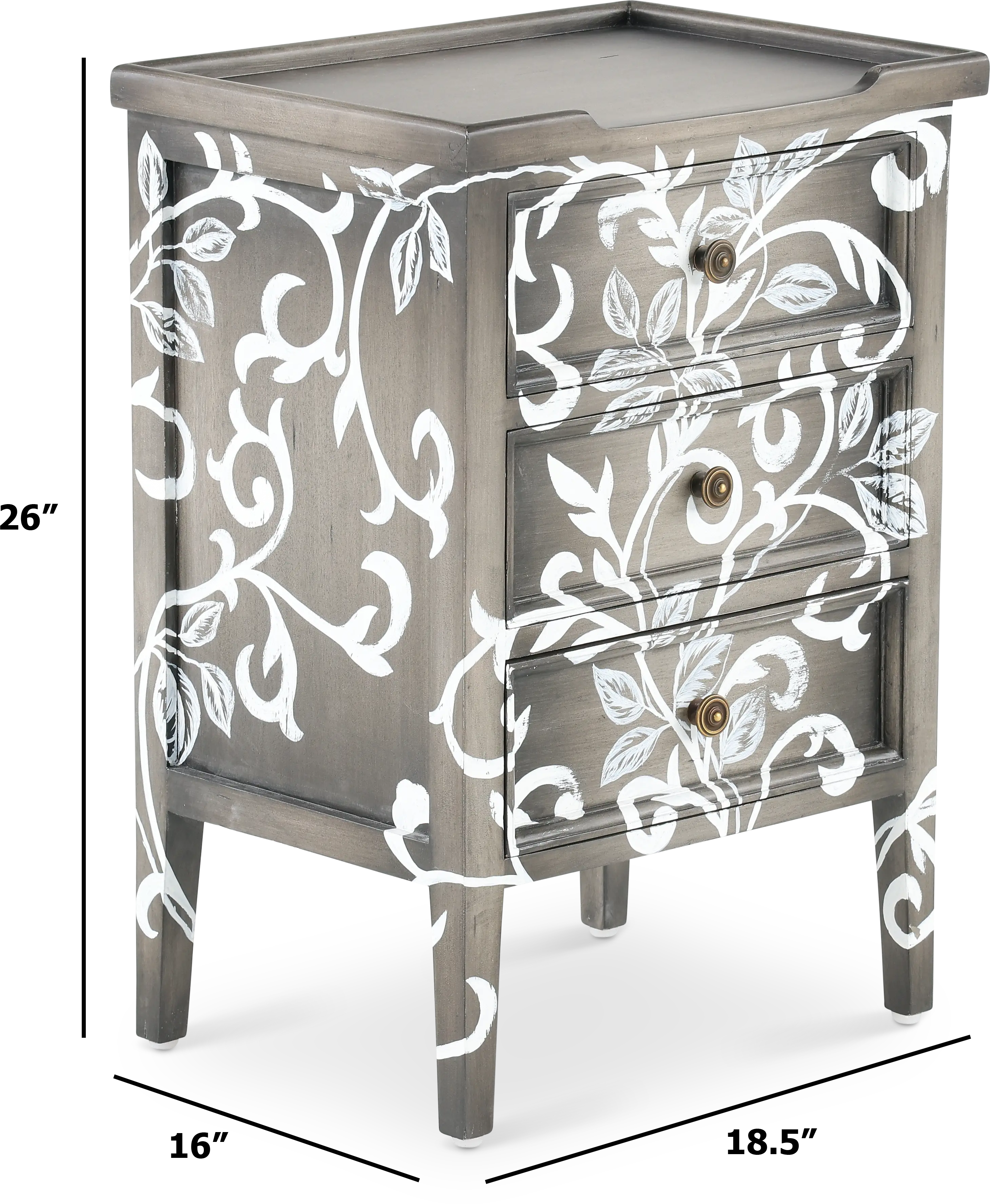 Aries Elton Three Drawer End Table