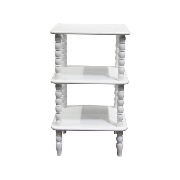 Lyon White Wood End Table