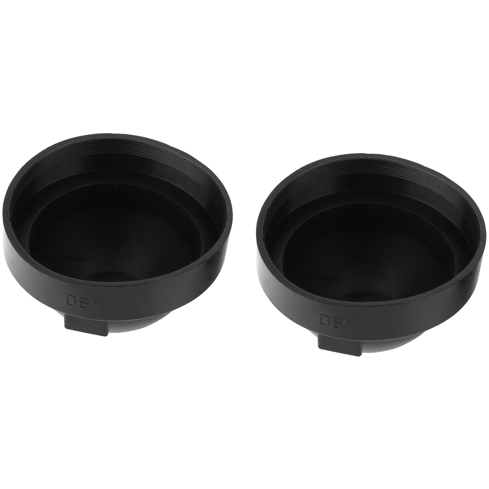 2pcs 90mm Black Rubber Car Led Headlight Dust Cover Housing Seal Cap Waterproof