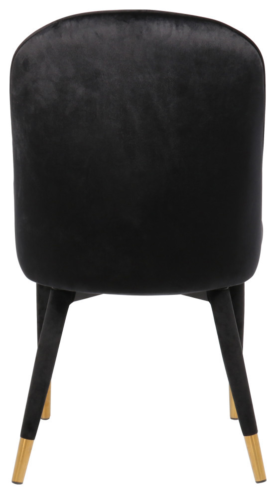 Belle Velvet Dining Chair  Set of 2   Midcentury   Dining Chairs   by Meridian Furniture  Houzz