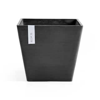 O ECOPOTS BY TPC Rotterdam 16 in. Dark Grey Premium Sustainable Planter ROT.40.DG