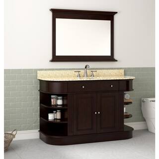 Home Decorators Collection 32 in. L x 46 in. W Framed Wall Mirror in Espresso H0830M