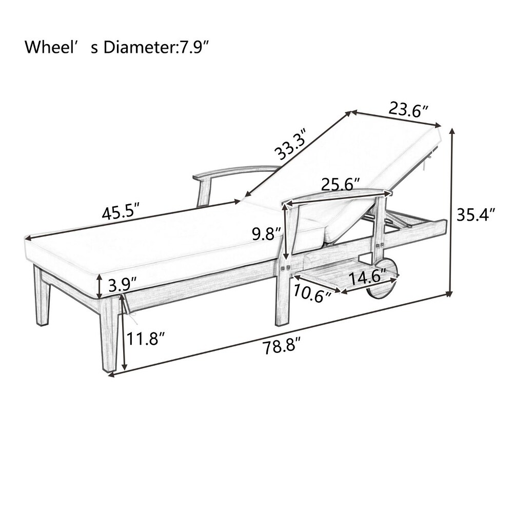 Outdoor Solid Wood 78.8\