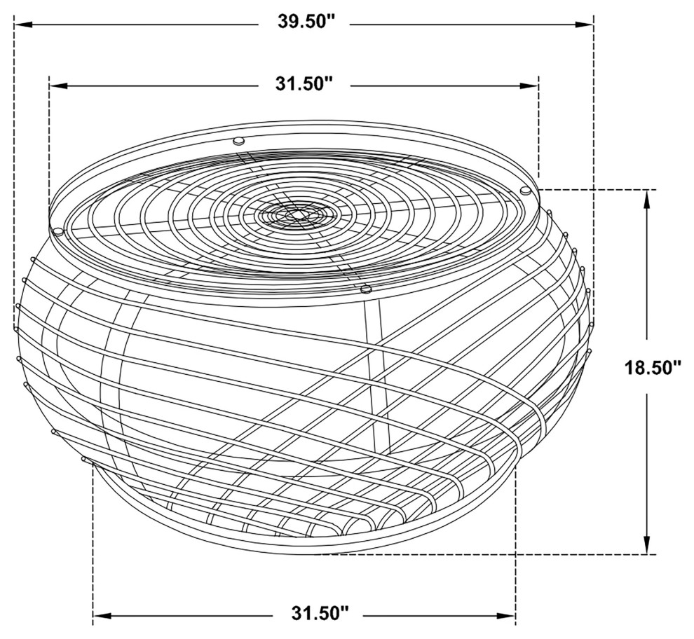 Dahlia Round Glass Top Woven Rattan Coffee Table Natural Brown   Modern   Coffee Tables   by Modon  Houzz