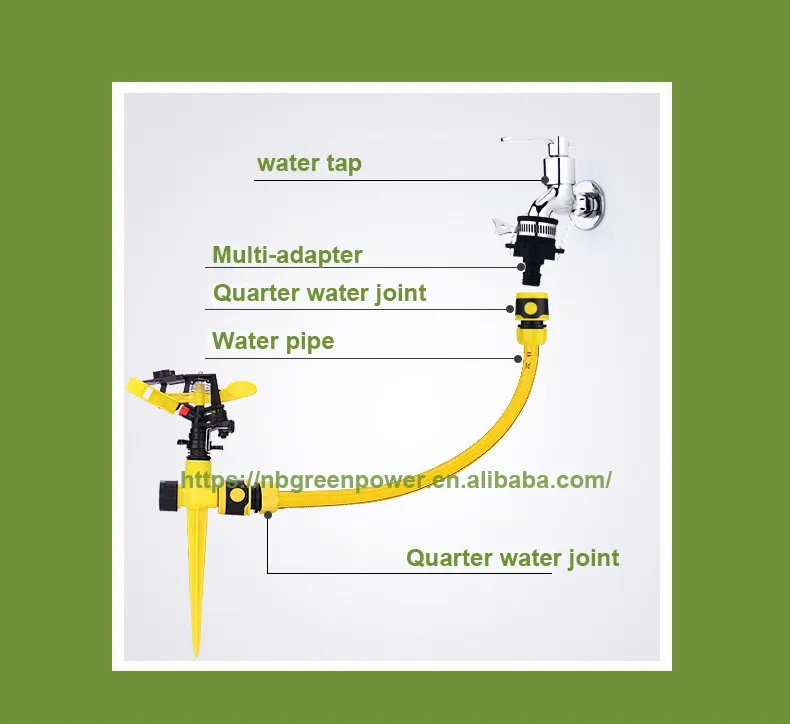 1/2 inch Garden Sprinkler Quick Connector Lawn Irrigation Stake Plastic Stake for Sprinkler