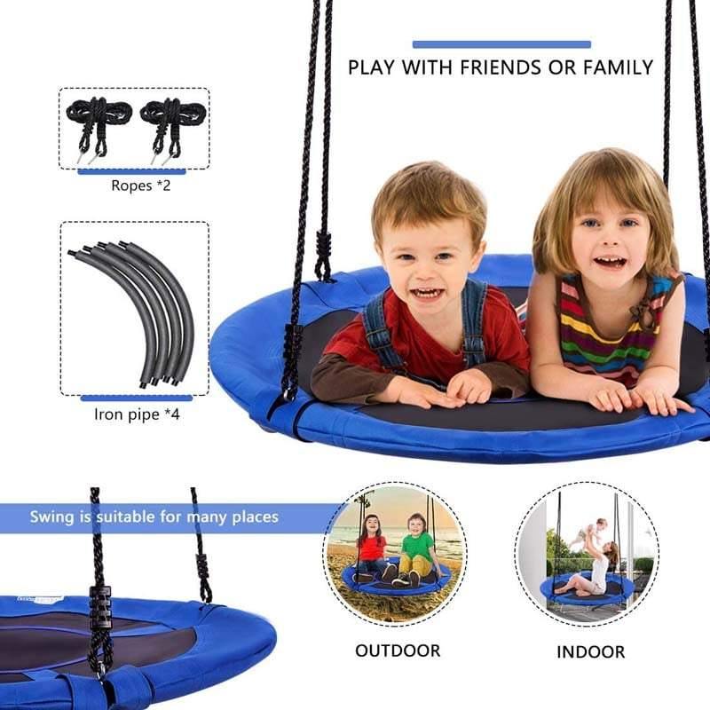 40 Inch Flying Saucer Tree Swing for Kids Adults