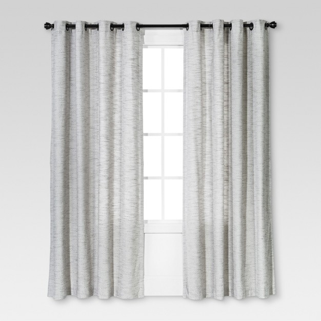 1pc Light Filtering Diamond Weave Window Curtain Panel