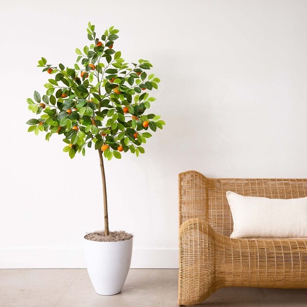 5' Artificial Tangerine Tree