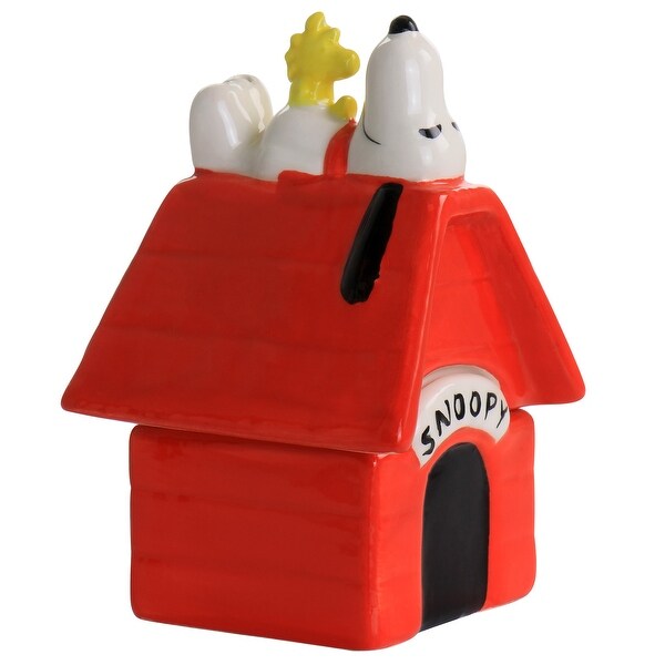 Peanuts Classical Dog House Snoopy and Woodstock Salt and Pepper Shaker Set - 6 Inch