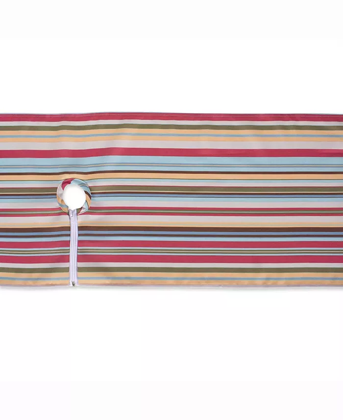 Design Imports Summer Stripe Outdoor Table Runner with Zipper 14 X 72