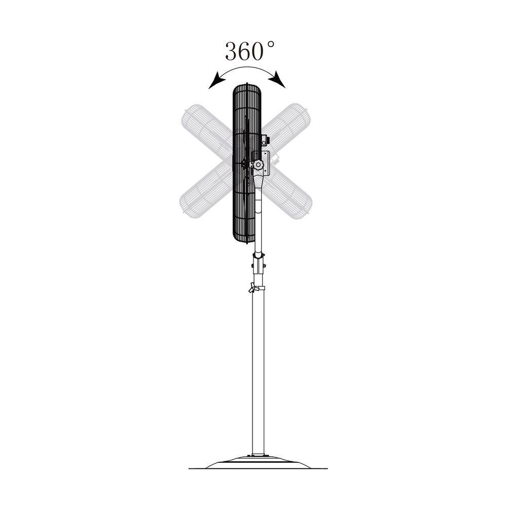 Commercial Electric Adjustable-Height 30 in. Easy-Assembly Pedestal Fan SFSC1-750S