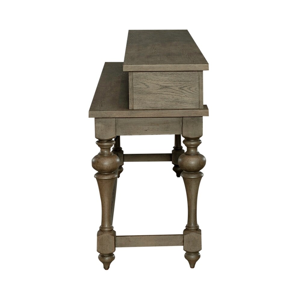 Americana Farmhouse Dusty Taupe 4 Piece Console Bar Table Set