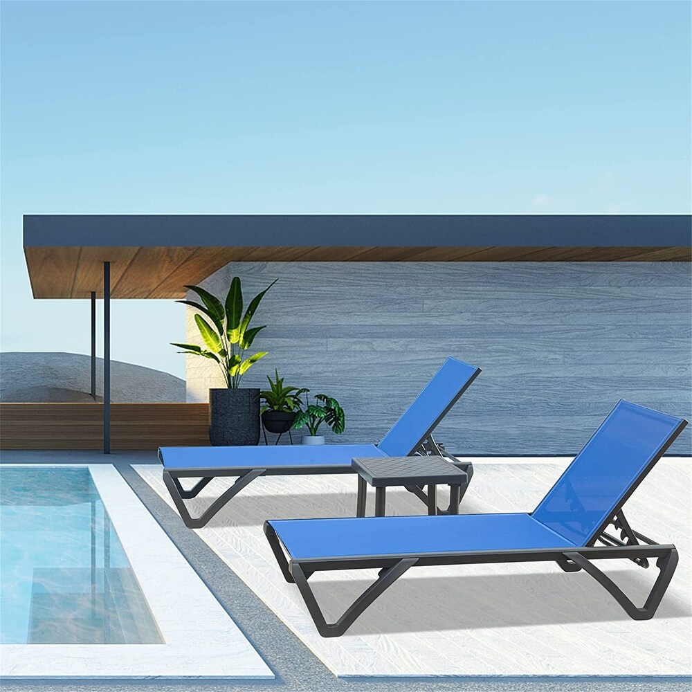 Patio Chaise Lounge Chair Set of 3