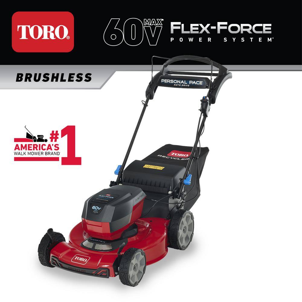 Toro 21466T Recycler 22 in. SmartStow 60-Volt Max Lithium-Ion Cordless Battery Walk Behind Push Lawn Mower (Tool-Only)