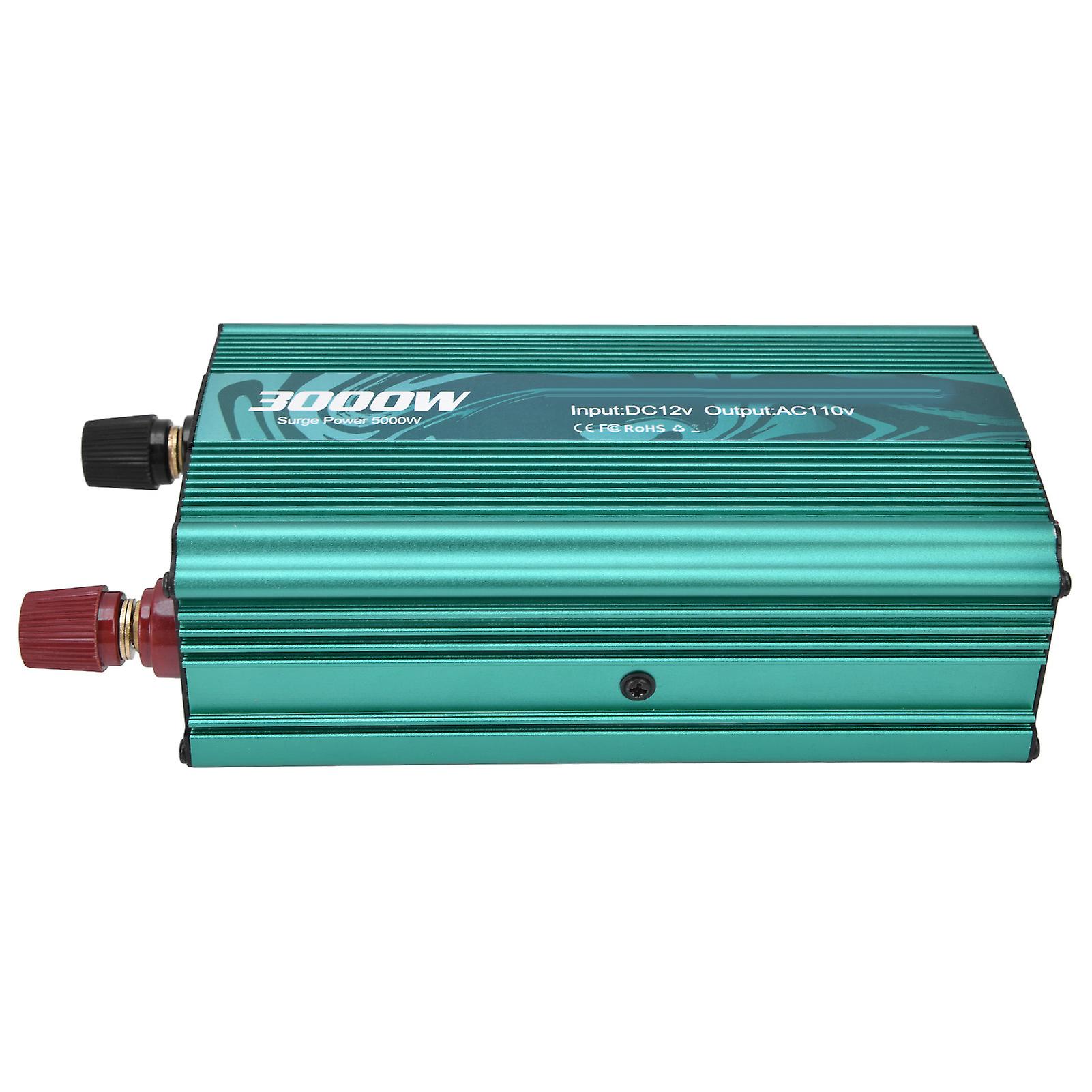 Dc To Ac Converter Aluminum Alloy Smart Pure Sine Wave Power Inverters 3000w 12v To 110vgreen