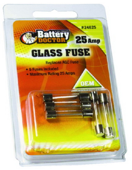 Wirthco 24625 Battery Doctor AGC Glass Fuse  25A  ...