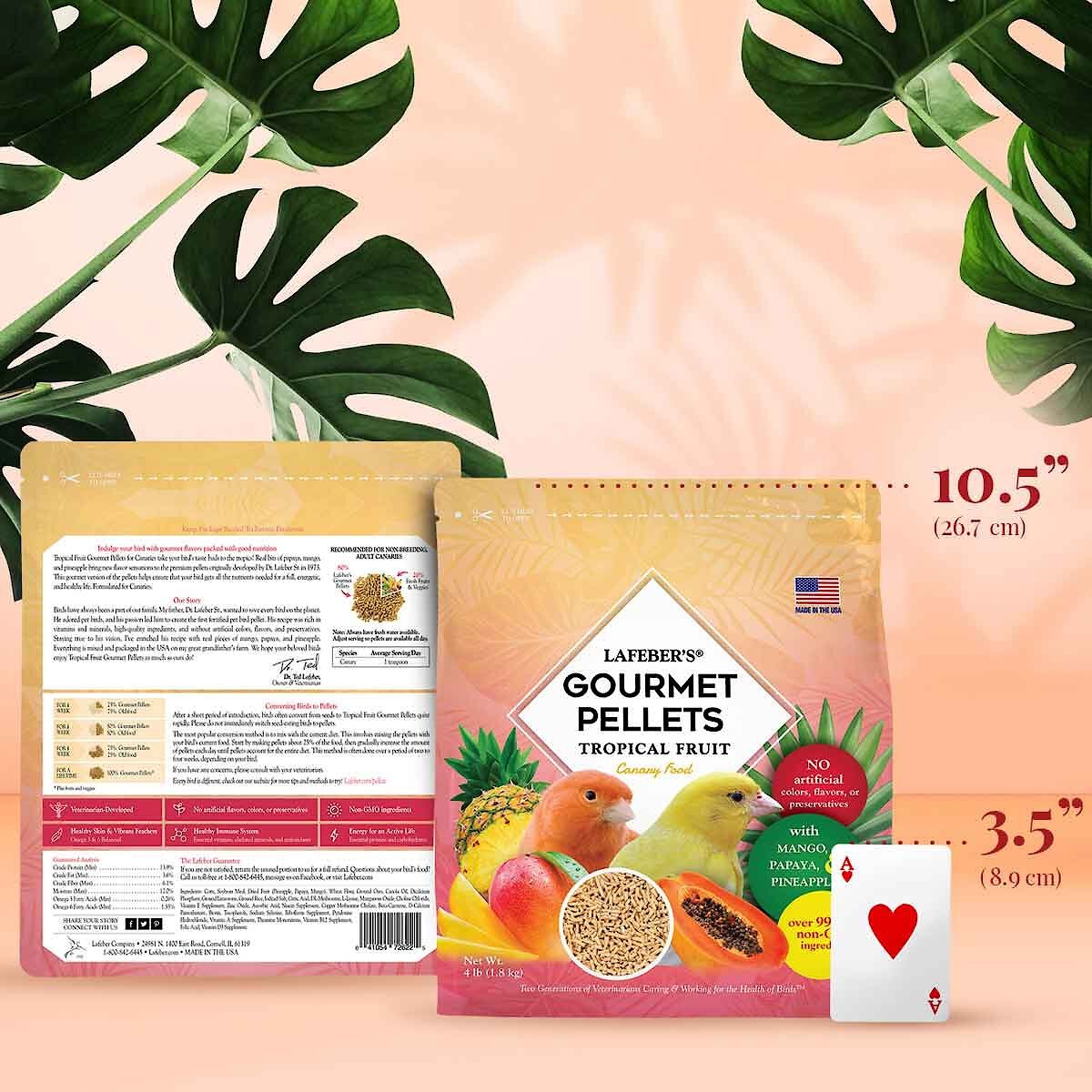 Lafeber Tropical Fruit Gourmet Pellets Canary Bird Food