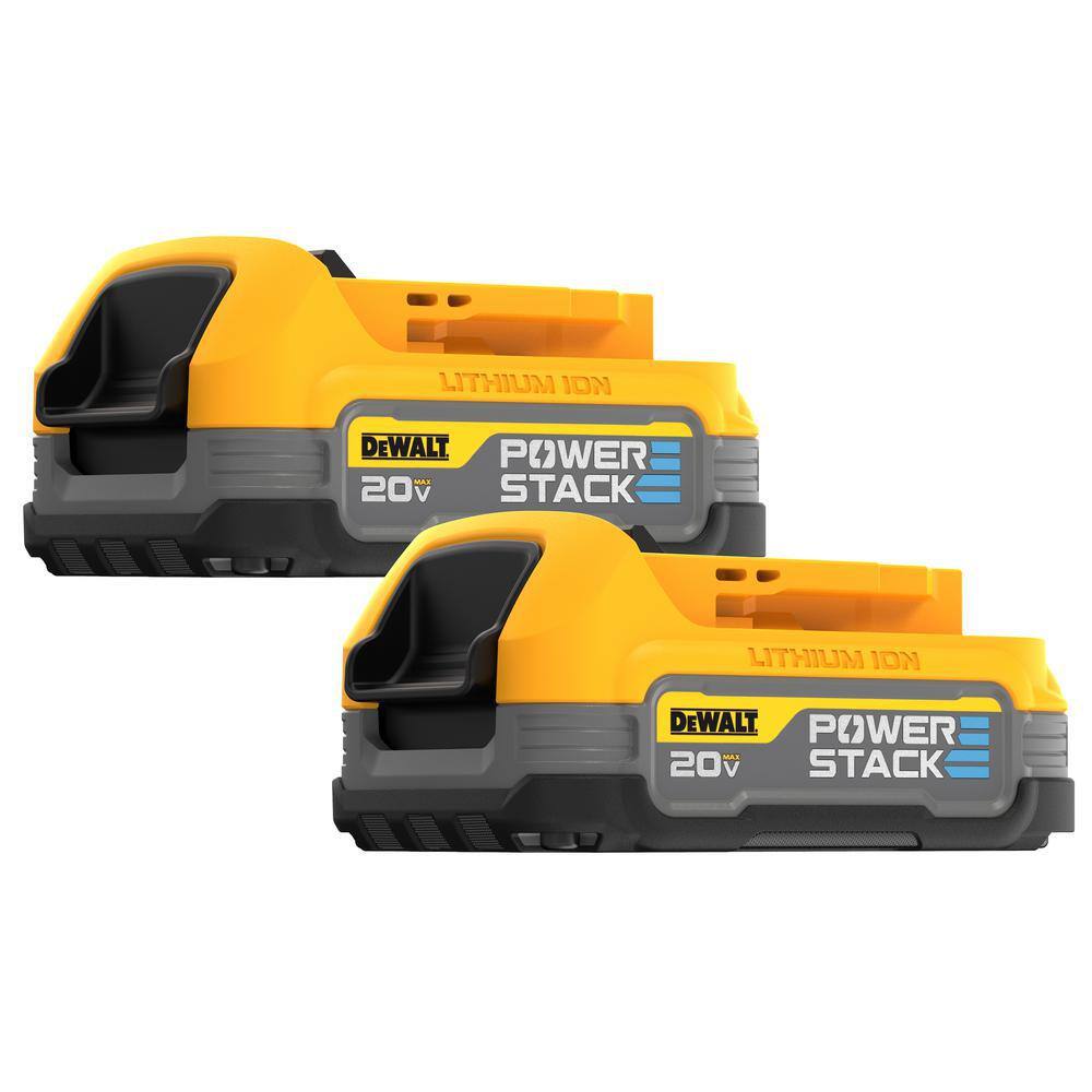 DW 20V MAX POWERSTACK Compact Lithium-Ion Battery (2 Pack) DCBP034-2