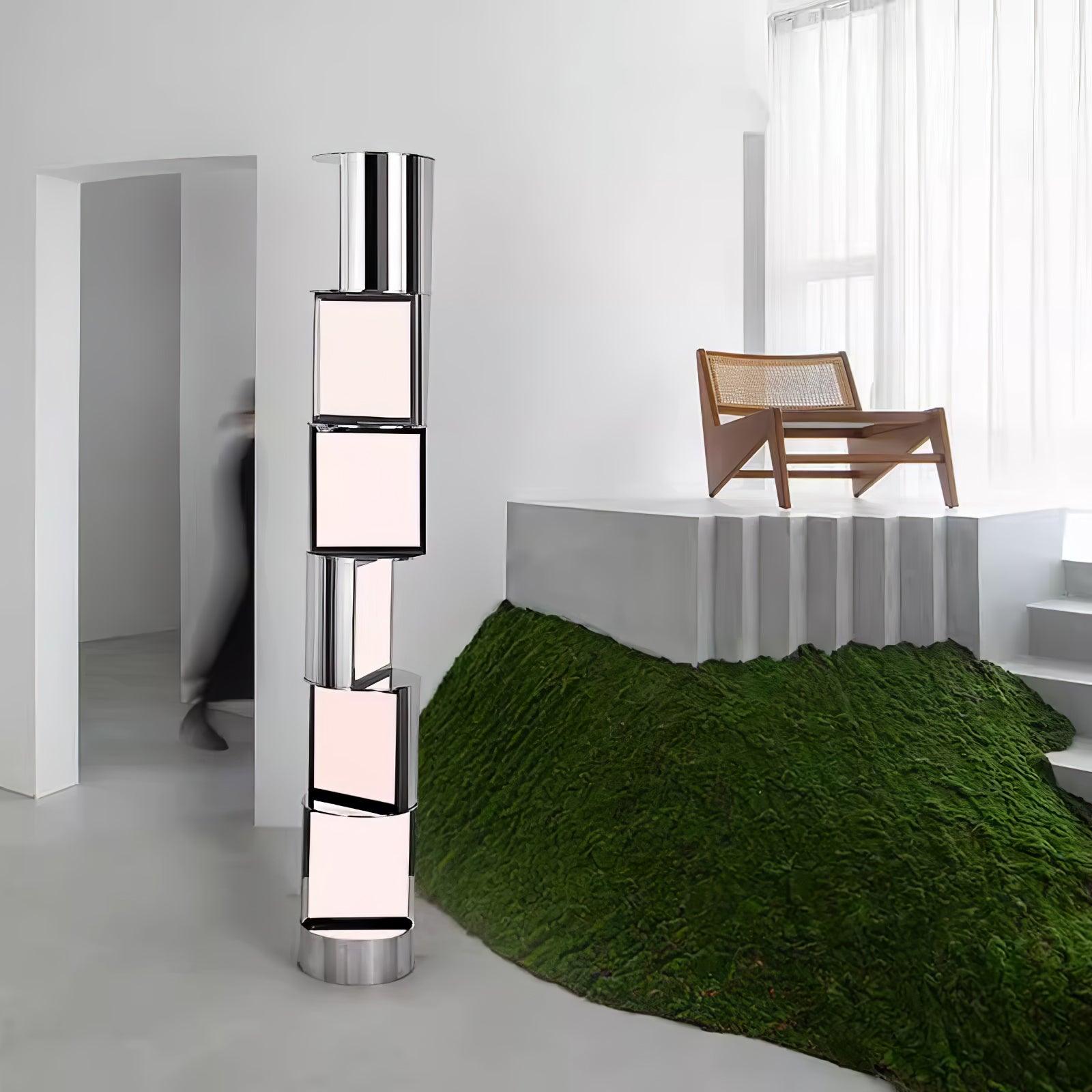 Half Cylindrical Rotating Floor Lamp