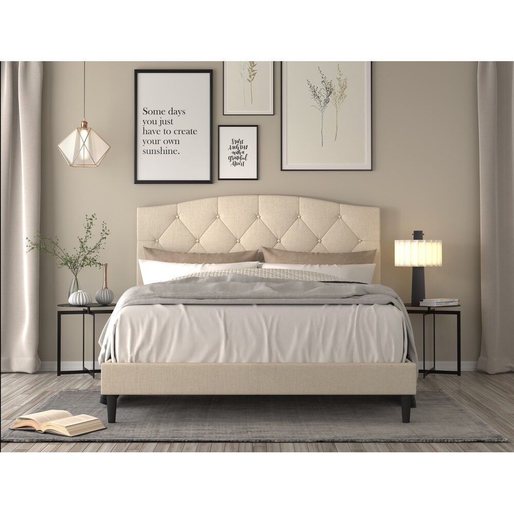 Malachi Tufted Upholstered Platform Bed