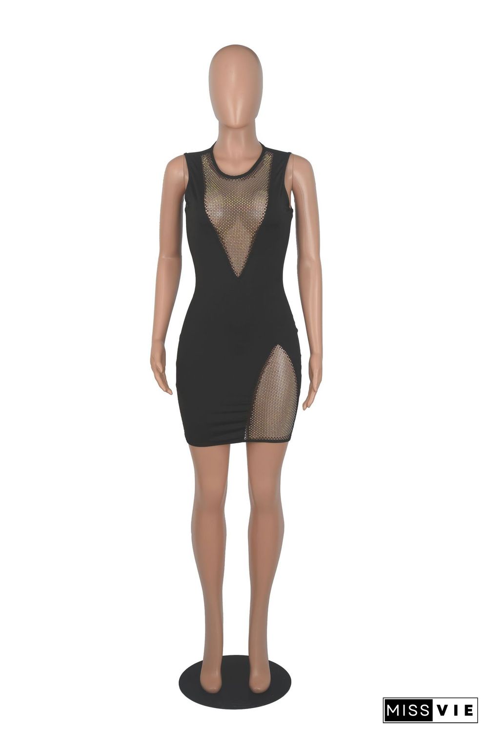 Sleeveless Hot Drill Bodycon Dress